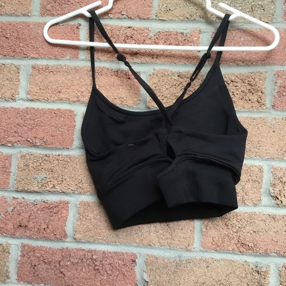 Gym Shark SWEAT SEAMLESS LONGLINE SPORTS BRA in Black Size XS - Picture 7 of 8